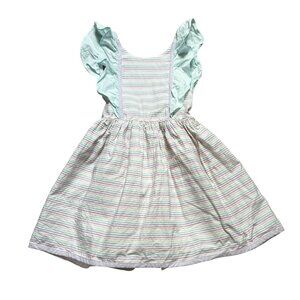 Pleiades Designs Pastel Rainbow Stripes Belle Shortie Dress